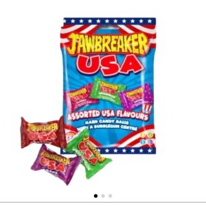 Jawbreakers USA Assorted Flavours Hardy Candy Ball with a Bubble gum Centre
